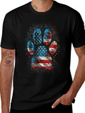 American Flag Paw Print Graphic Tee product image 1