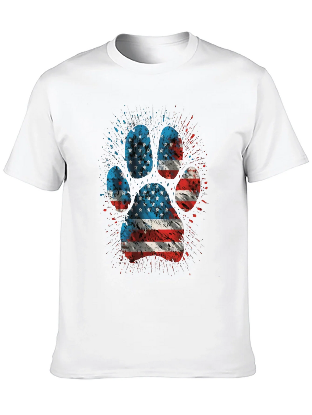 American Flag Paw Print Graphic Tee product image 9