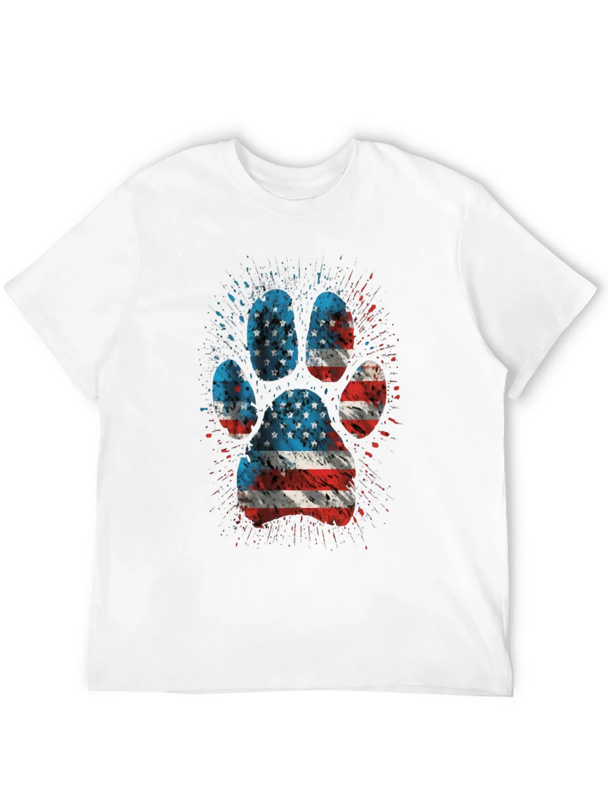 American Flag Paw Print Graphic Tee product image 11