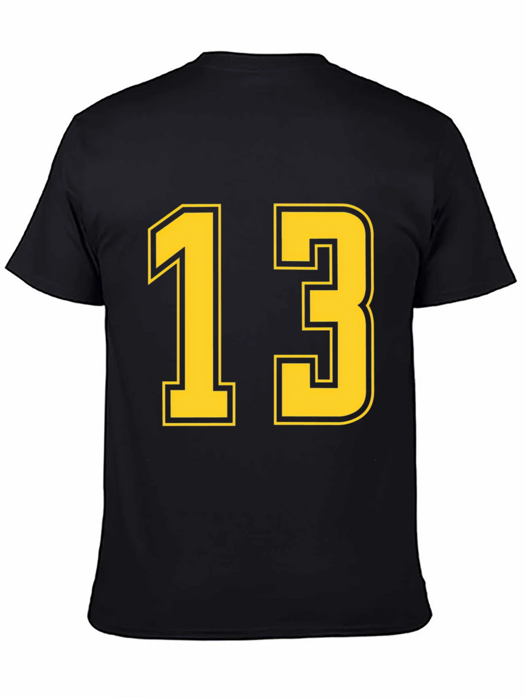 Black T-Shirt with Yellow Number 13 product image 4