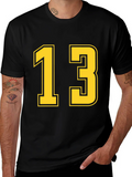 Black T-Shirt with Yellow Number 13 product image 1