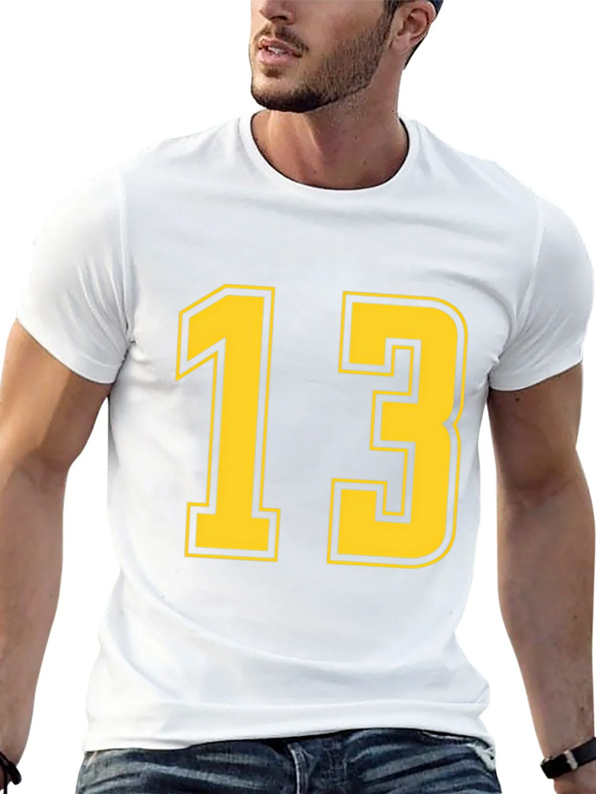 Black T-Shirt with Yellow Number 13 product image 12