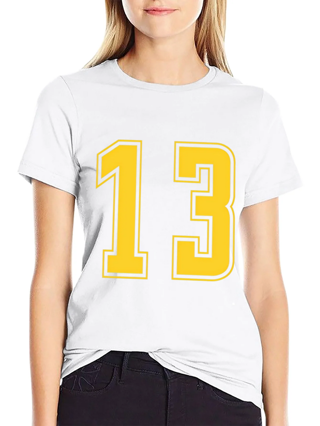 Black T-Shirt with Yellow Number 13 product image 8