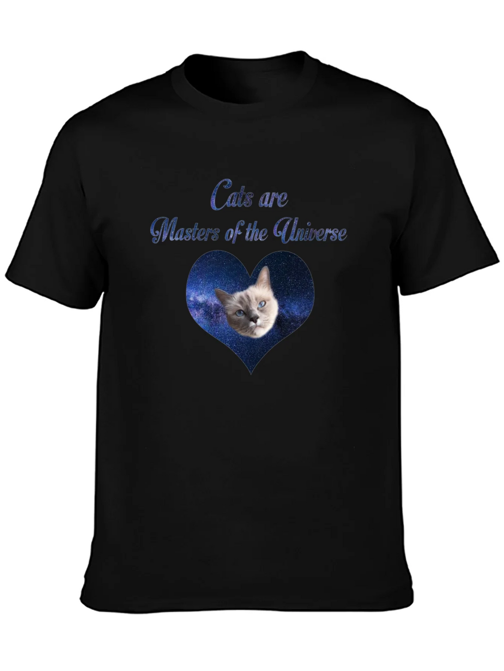 Cats Are Masters of the Universe Black T-Shirt product image 3