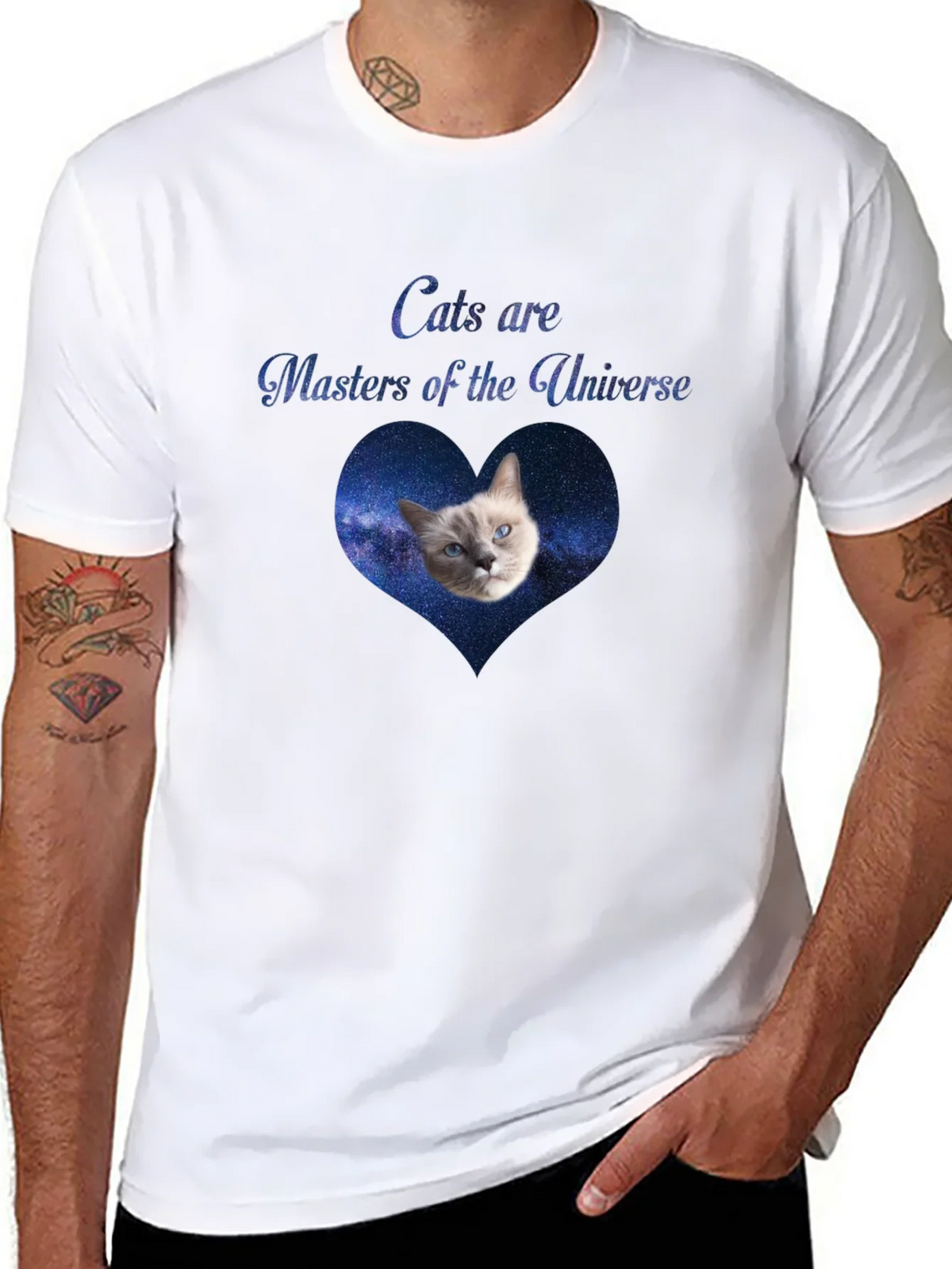 Cats Are Masters of the Universe Black T-Shirt product image 7