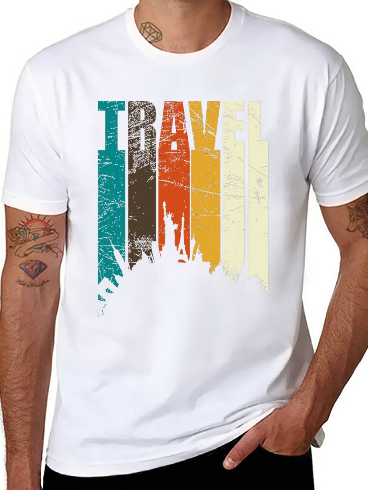 Vintage Travel Skyline T-Shirt product image 7