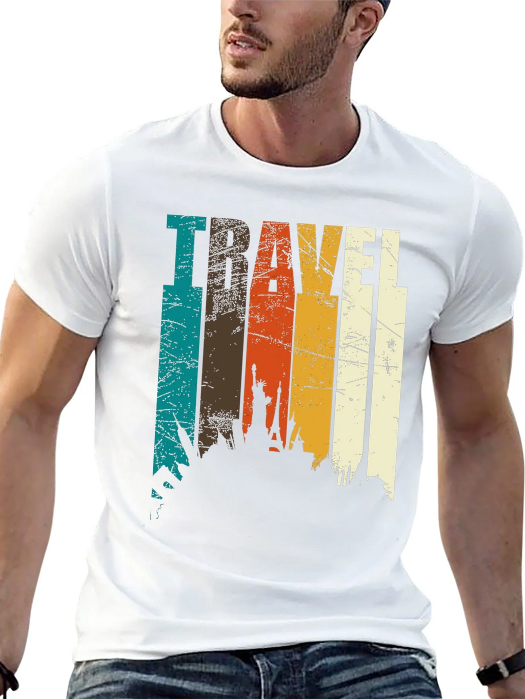 Vintage Travel Skyline T-Shirt product image 12