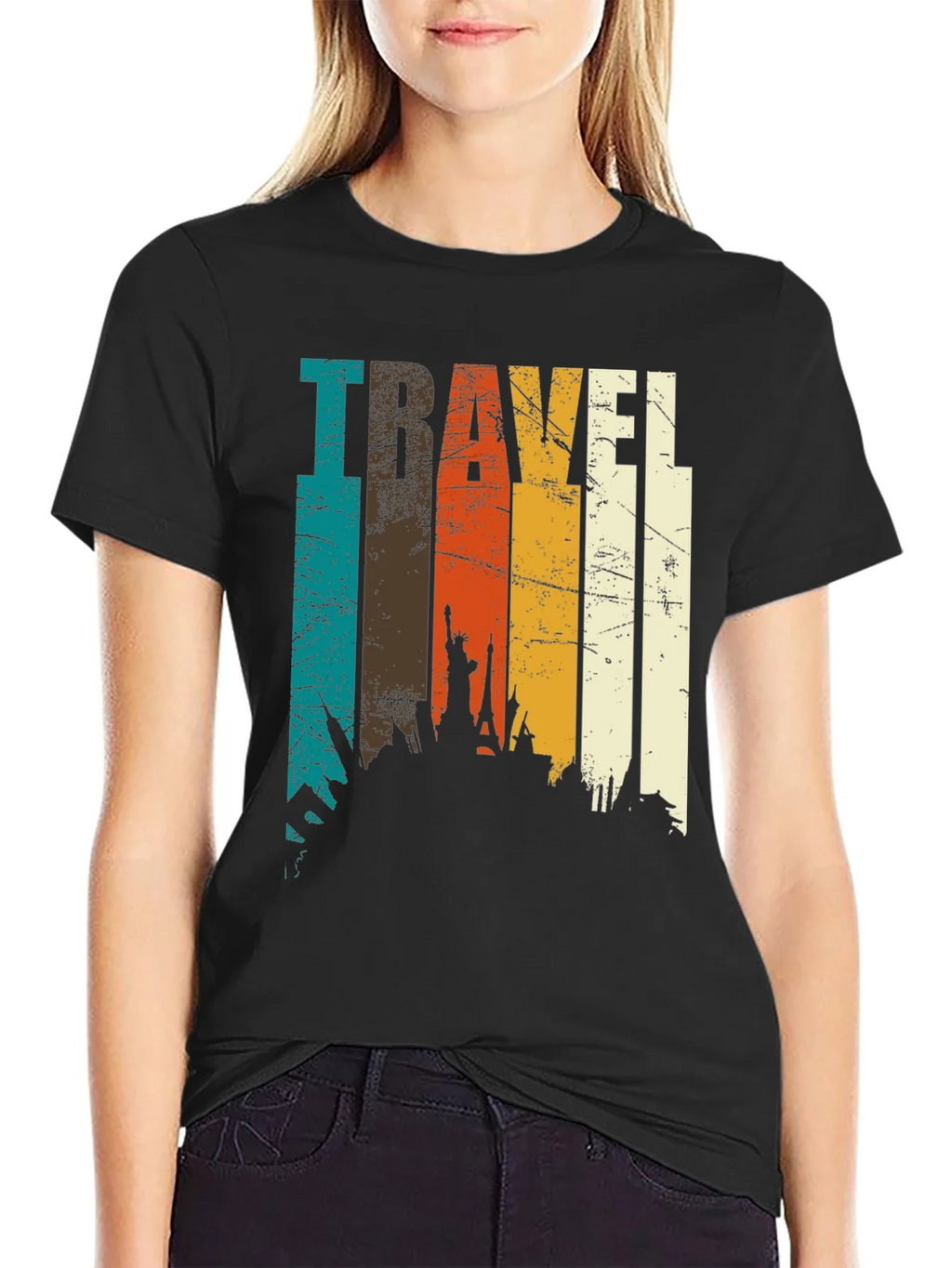 Vintage Travel Skyline T-Shirt product image 2