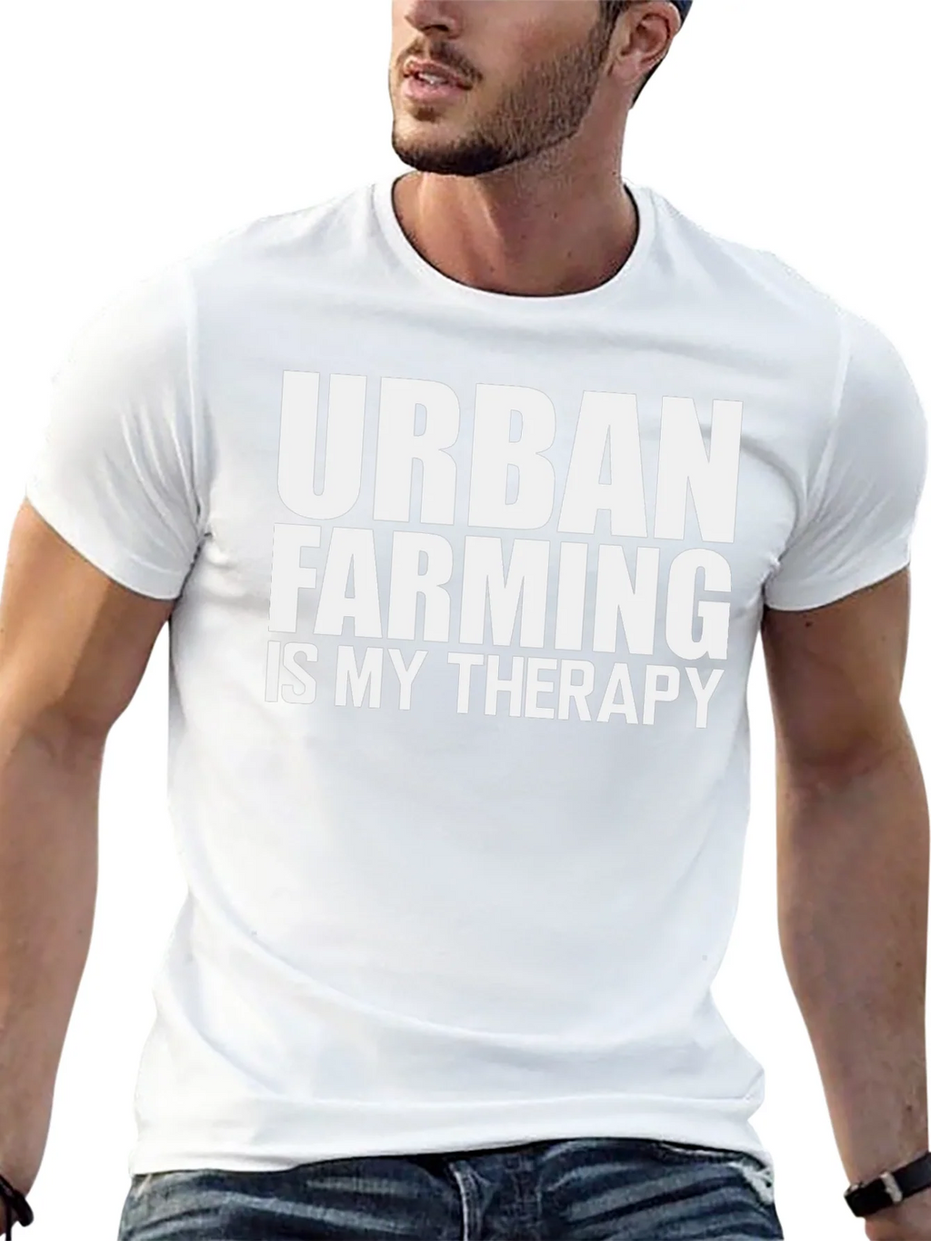 Urban Farming Therapy T-Shirt - Black Cotton Tee product image 12