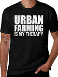 Urban Farming Therapy T-Shirt - Black Cotton Tee product image 1