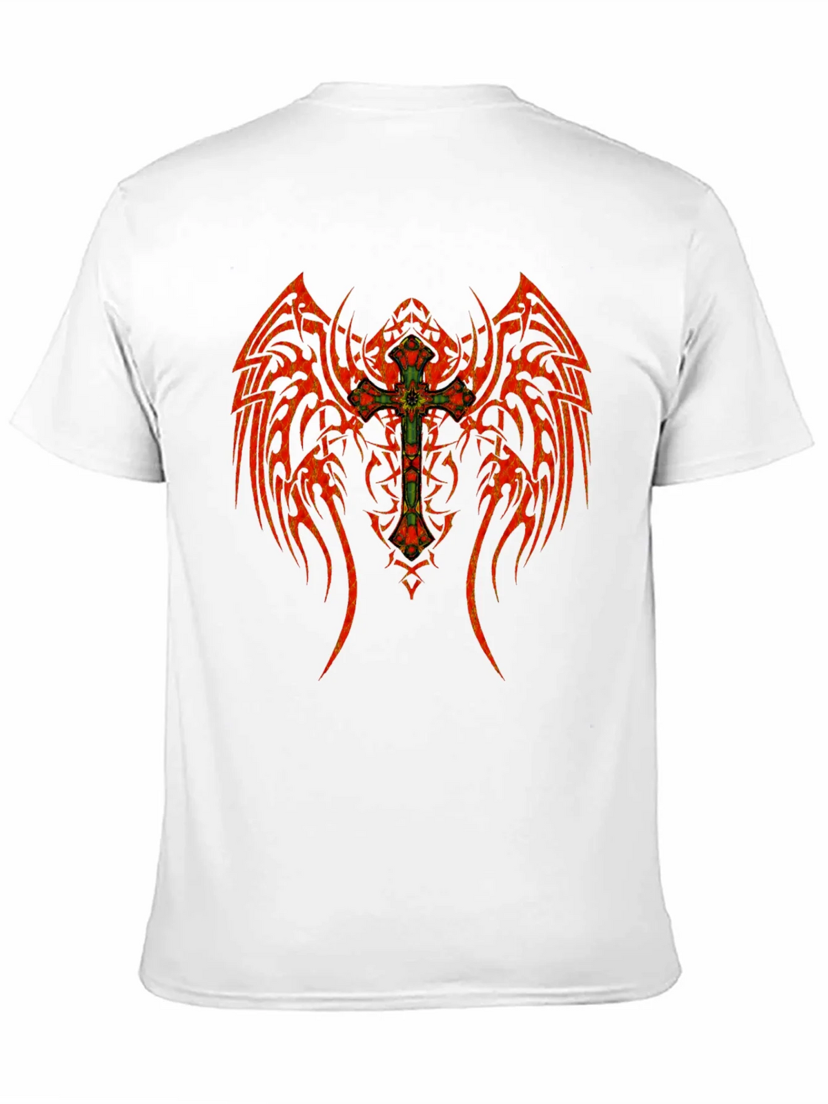Tribal Winged Cross Graphic T-Shirt product image 10