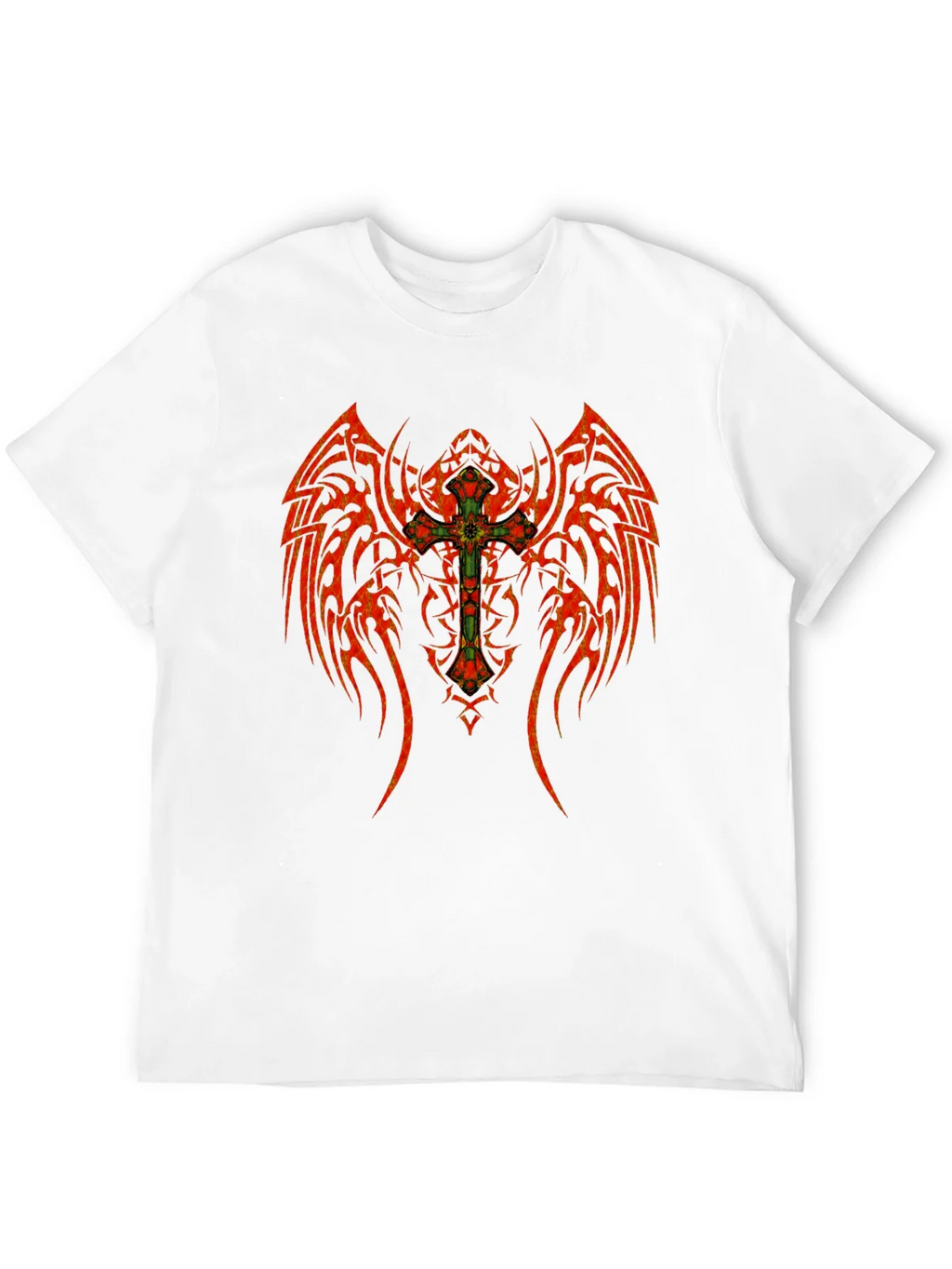 Tribal Winged Cross Graphic T-Shirt product image 11