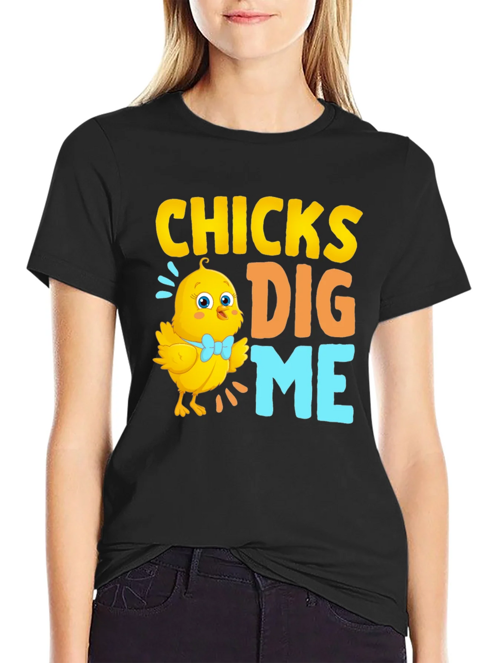 Funny Easter Chick T-Shirt - Chicks Dig Me! product image 1