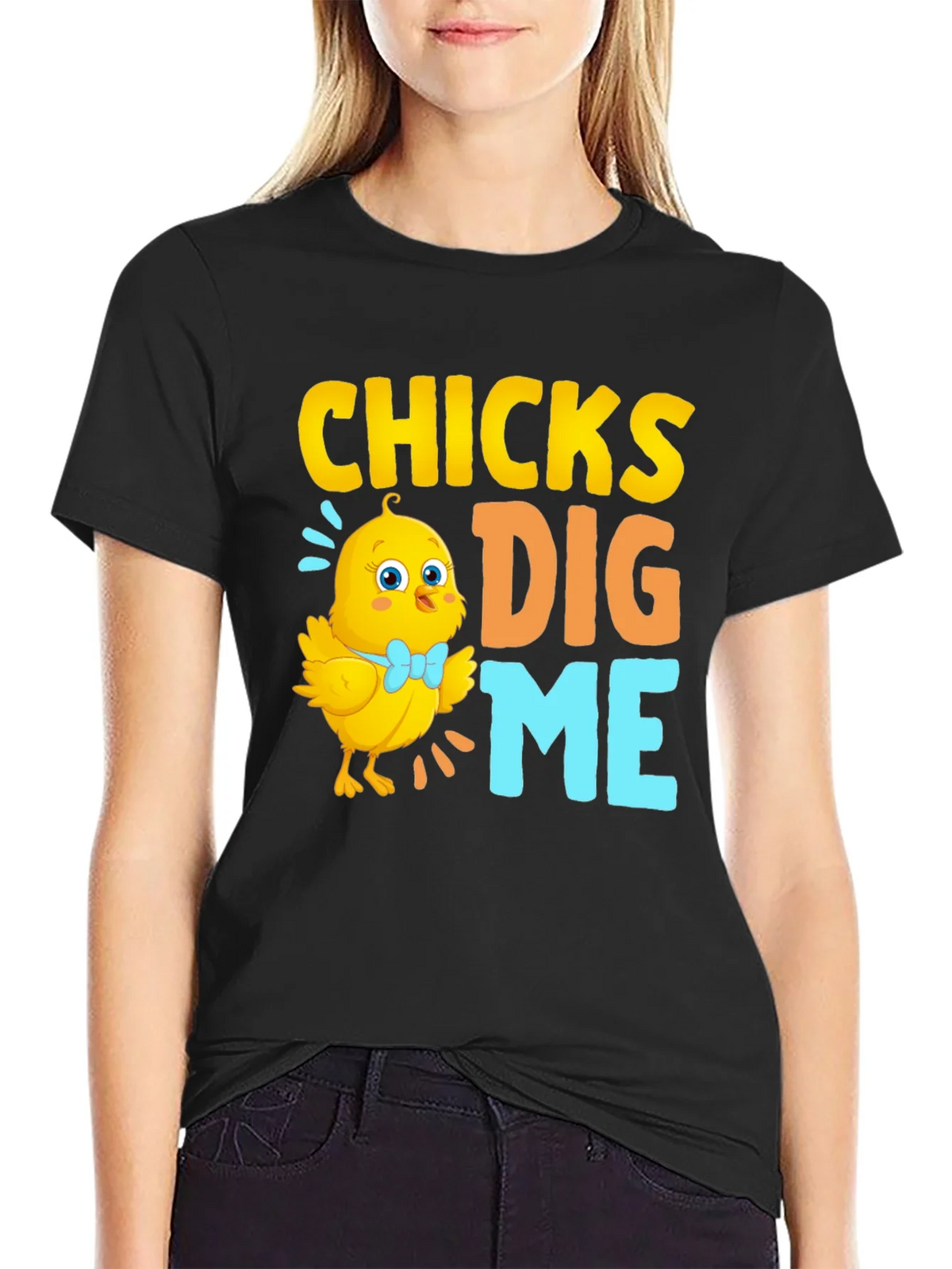 Funny Easter Chick T-Shirt - Chicks Dig Me! product image 1