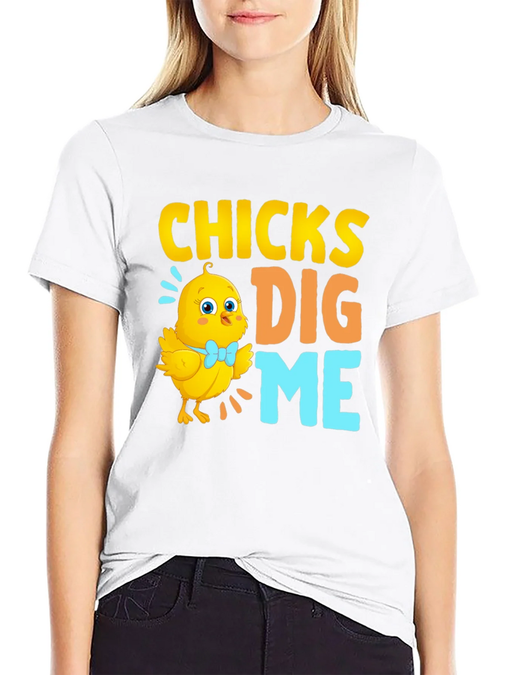 Funny Easter Chick T-Shirt - Chicks Dig Me! product image 4