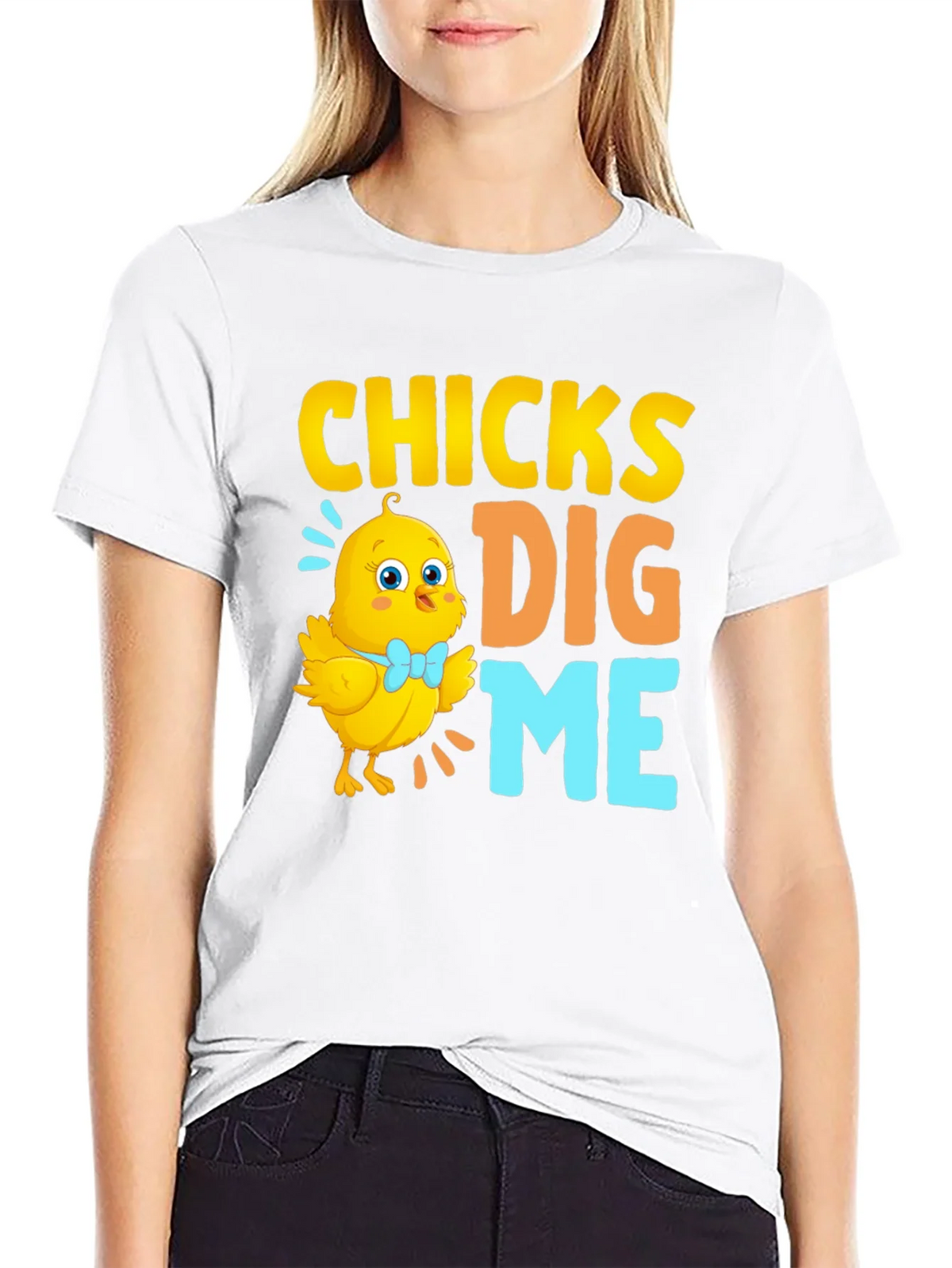 Funny Easter Chick T-Shirt - Chicks Dig Me! product image 4
