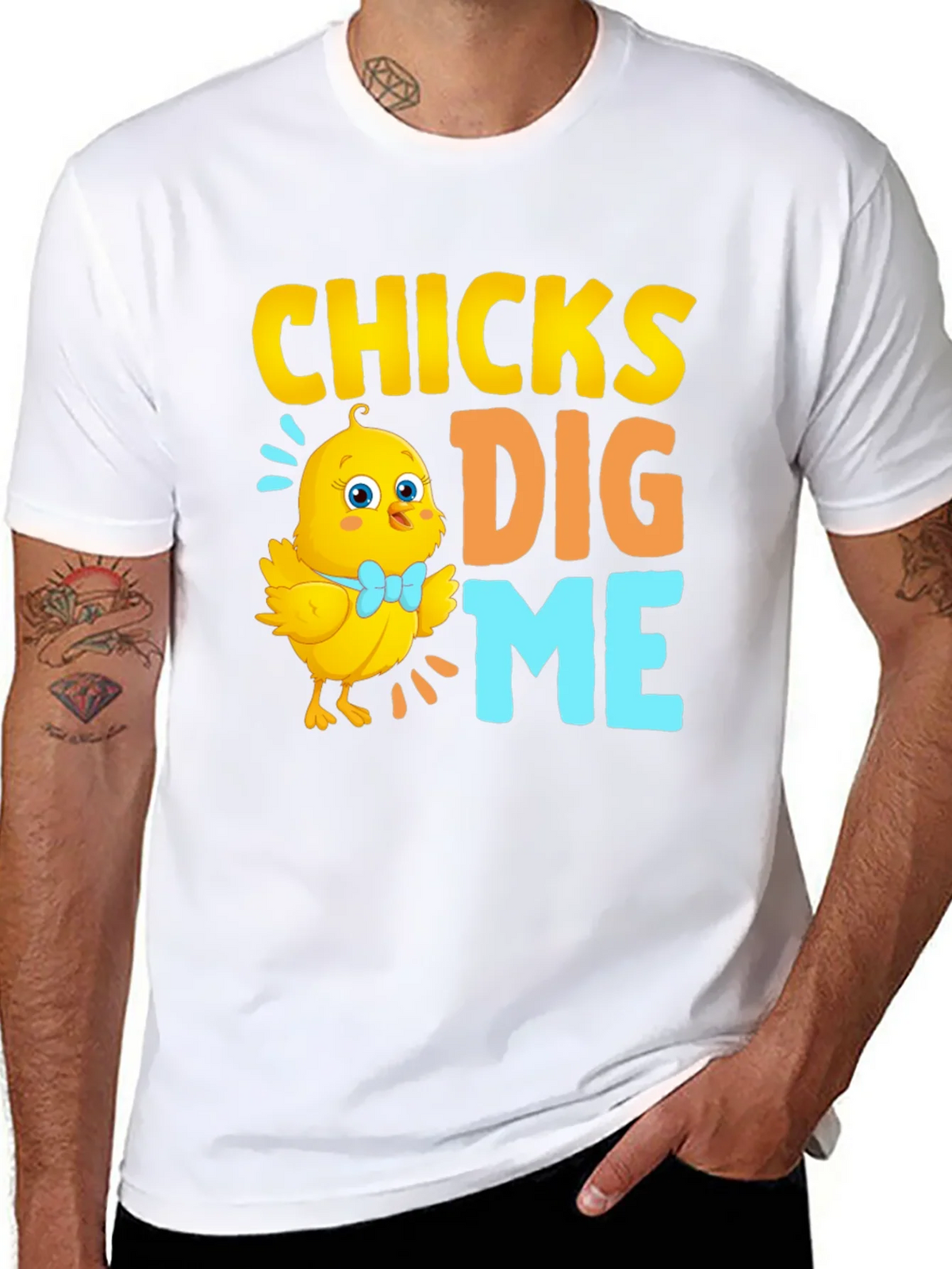 Funny Easter Chick T-Shirt - Chicks Dig Me! product image 3