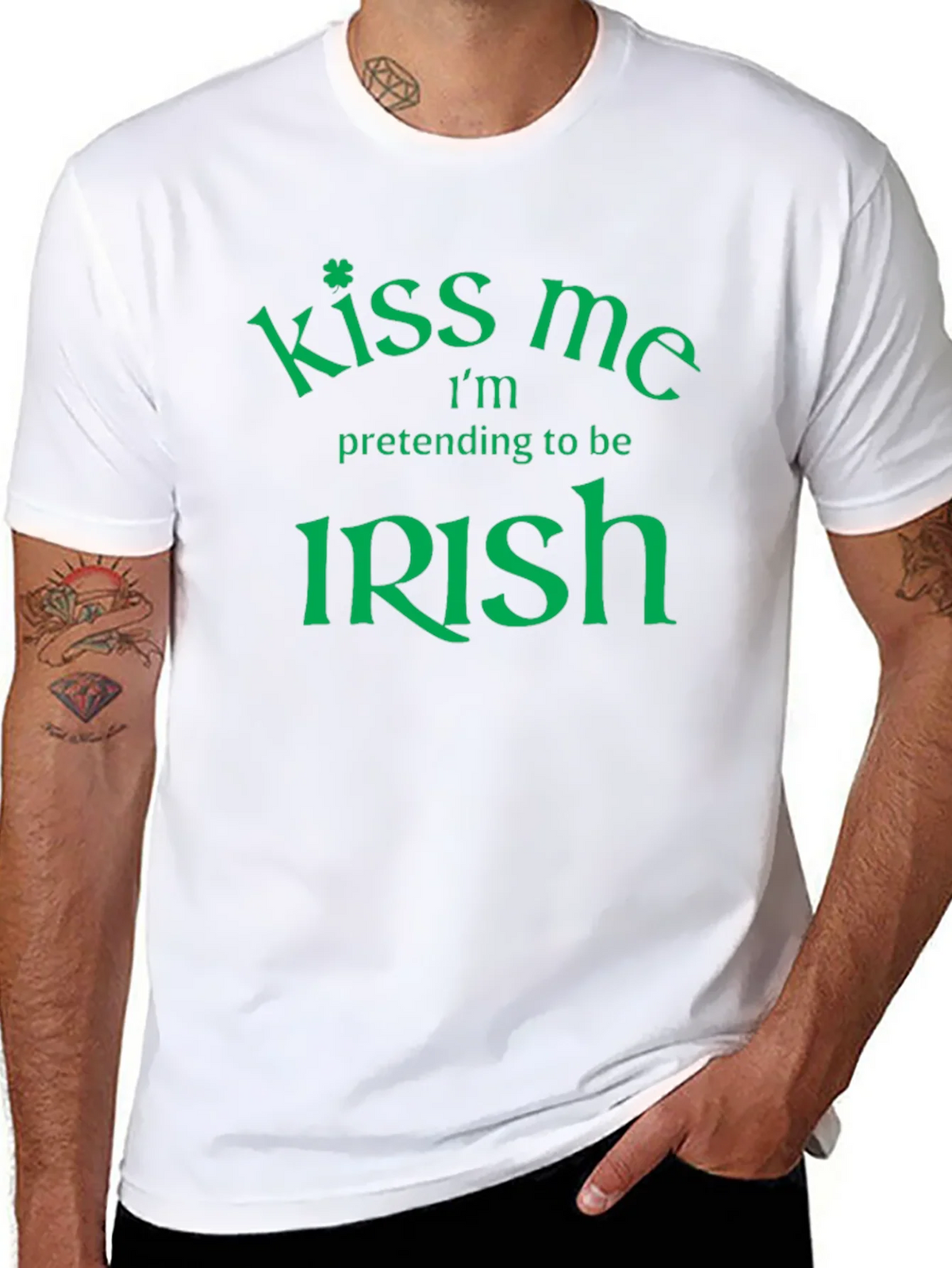 Kiss Me Im Pretending To Be Irish St. Patricks Day T-Shirt product image 6