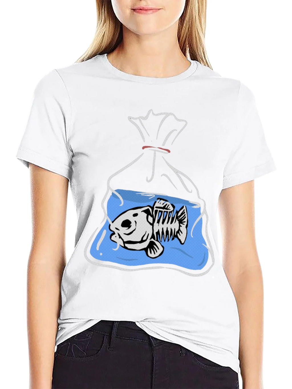 Fish Bones in Bag Graphic Tee