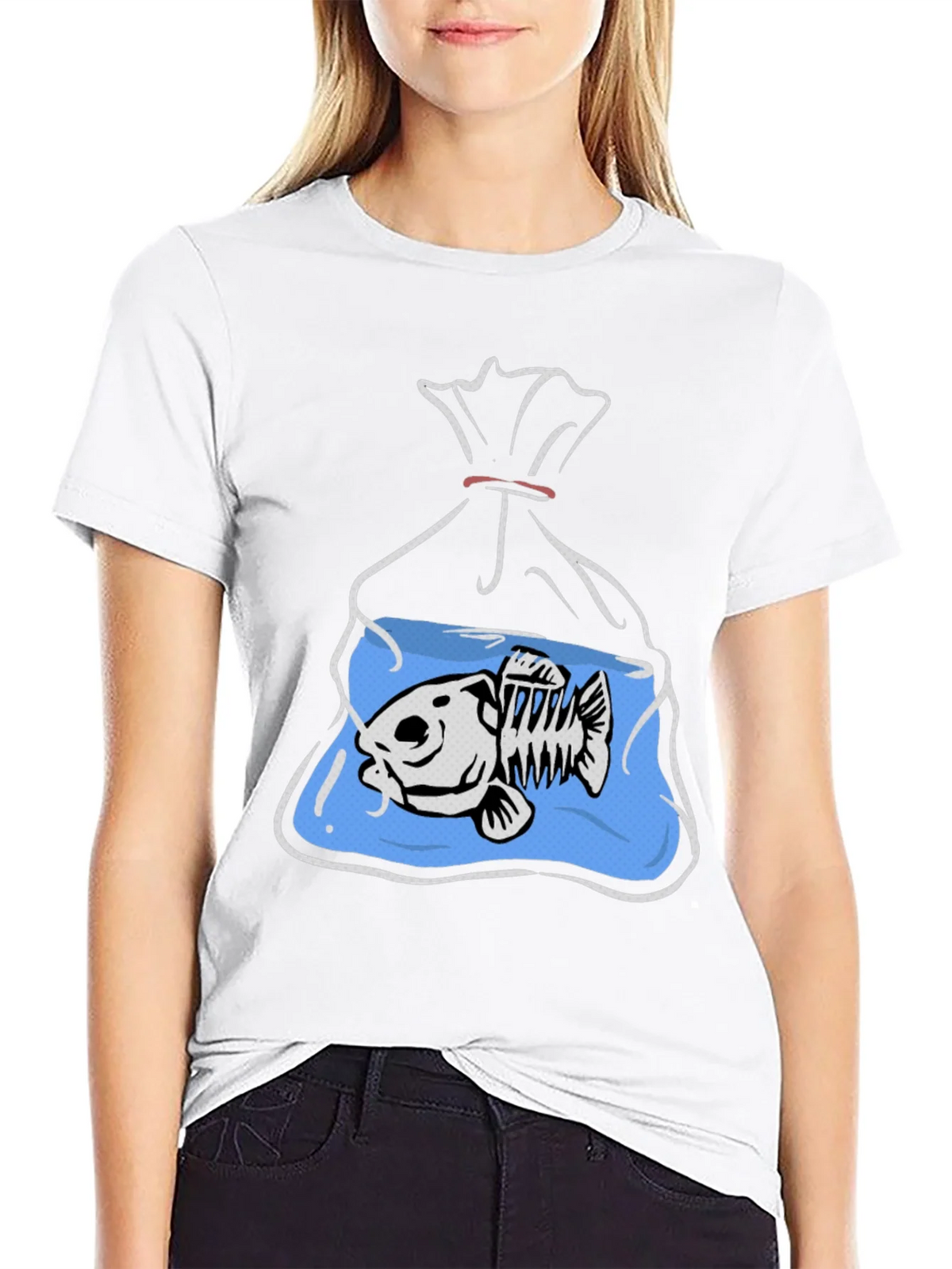 Fish Bones in Bag Graphic Tee