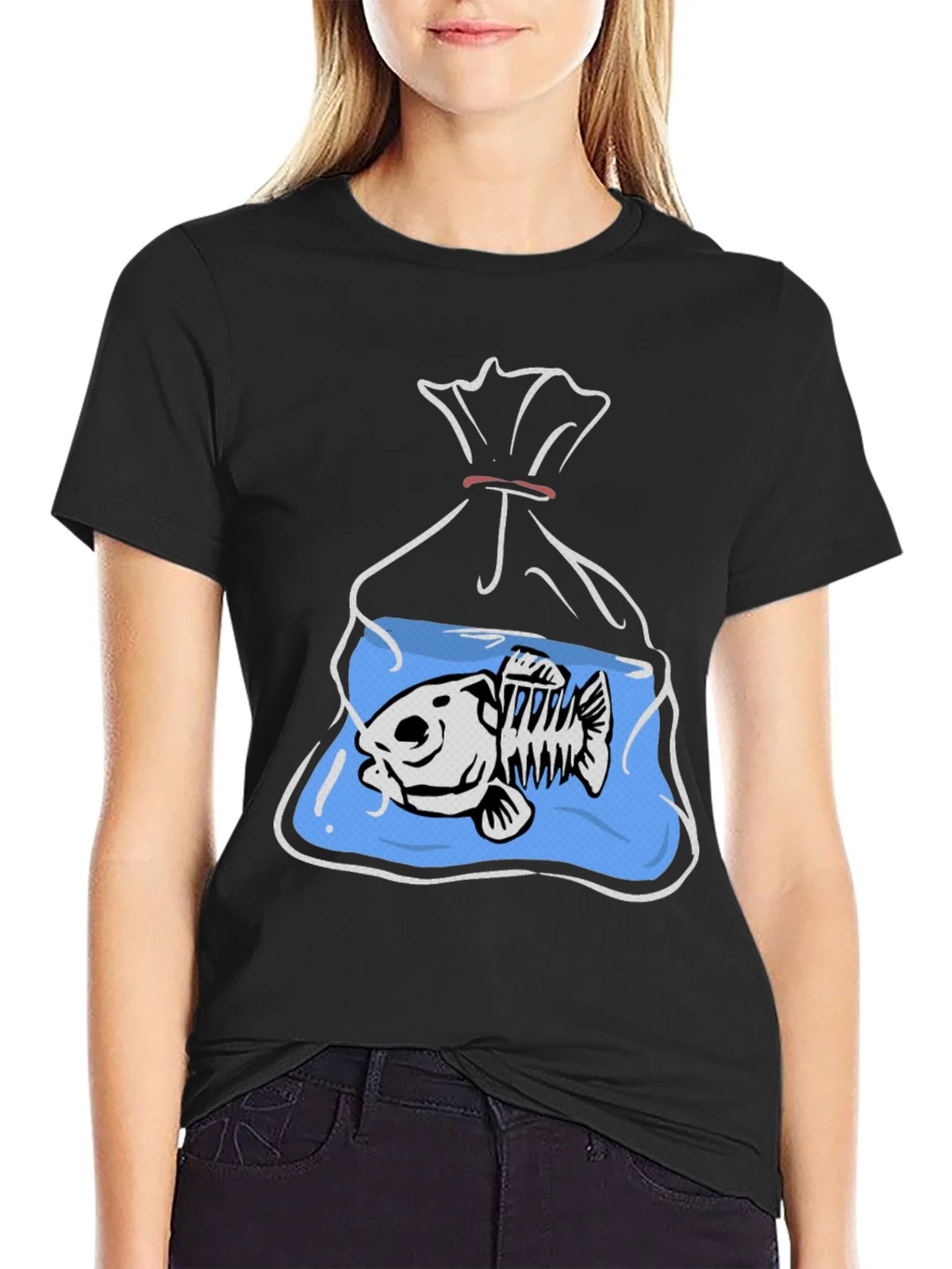 Fish Bones in Bag Graphic Tee