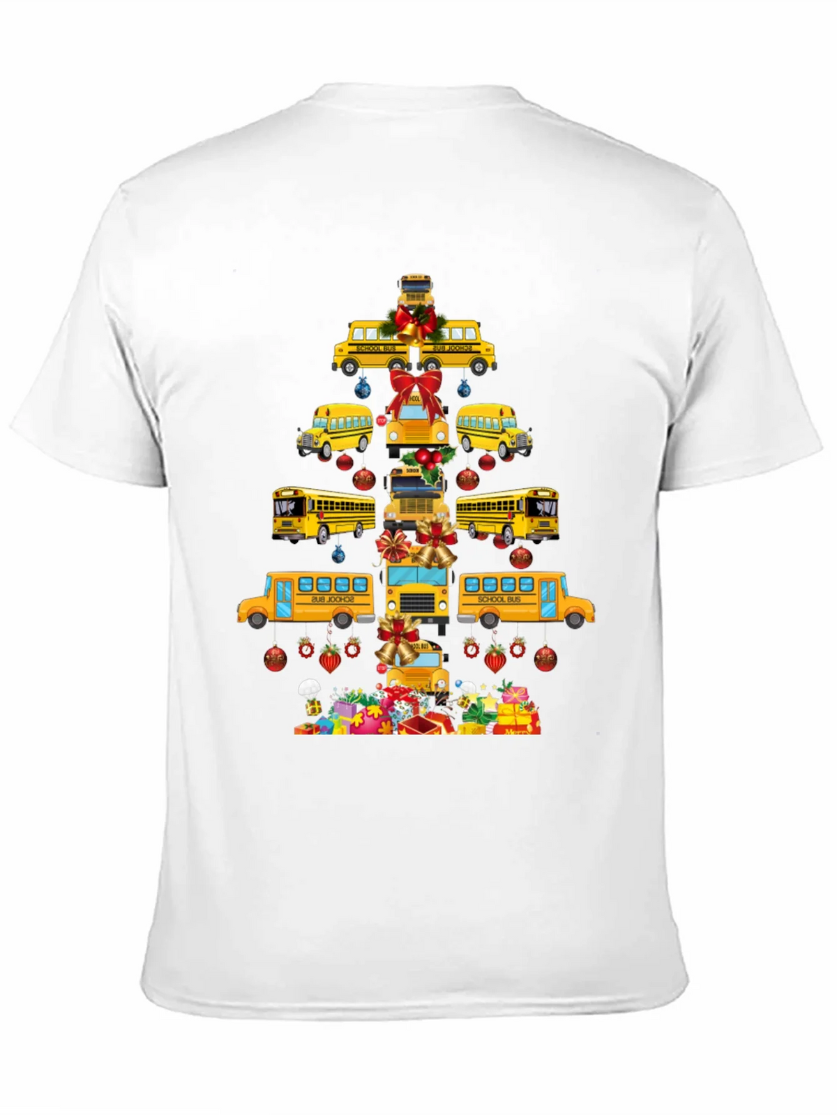Festive School Bus Christmas Tree T-Shirt product image 10