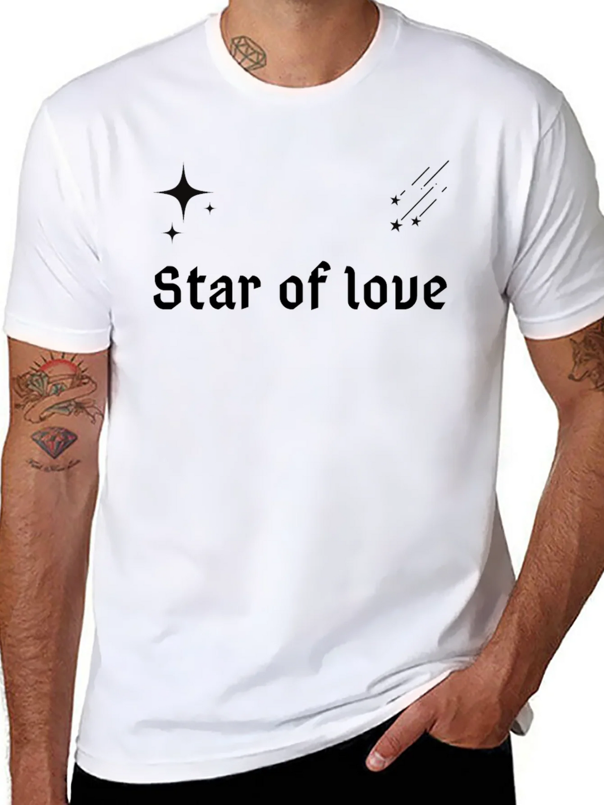 Star of Love Graphic T-Shirt - Classic Black product image 6