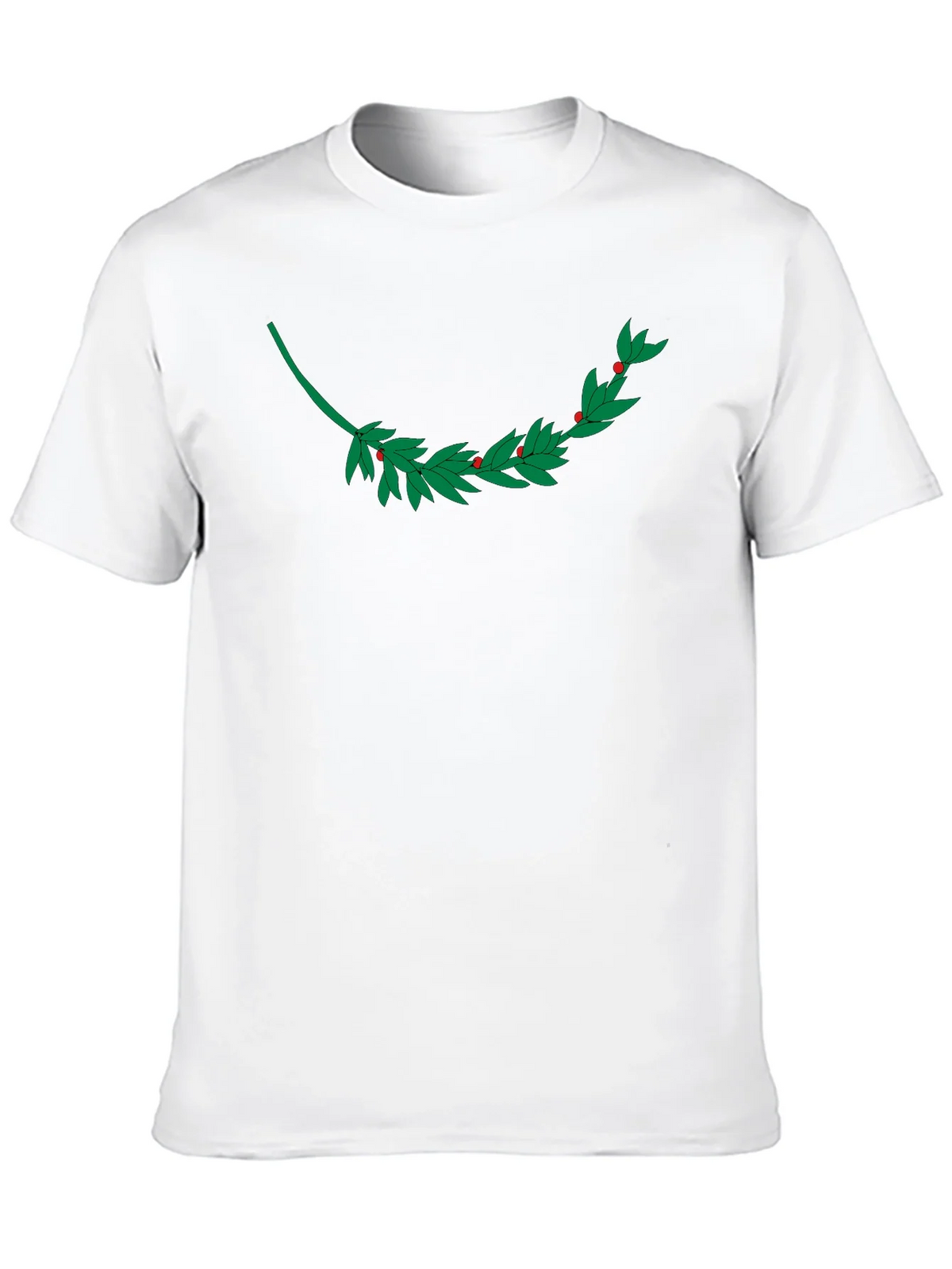 Black T-Shirt with Laurel Branch Design product image 9