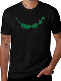 Black T-Shirt with Laurel Branch Design product image 1