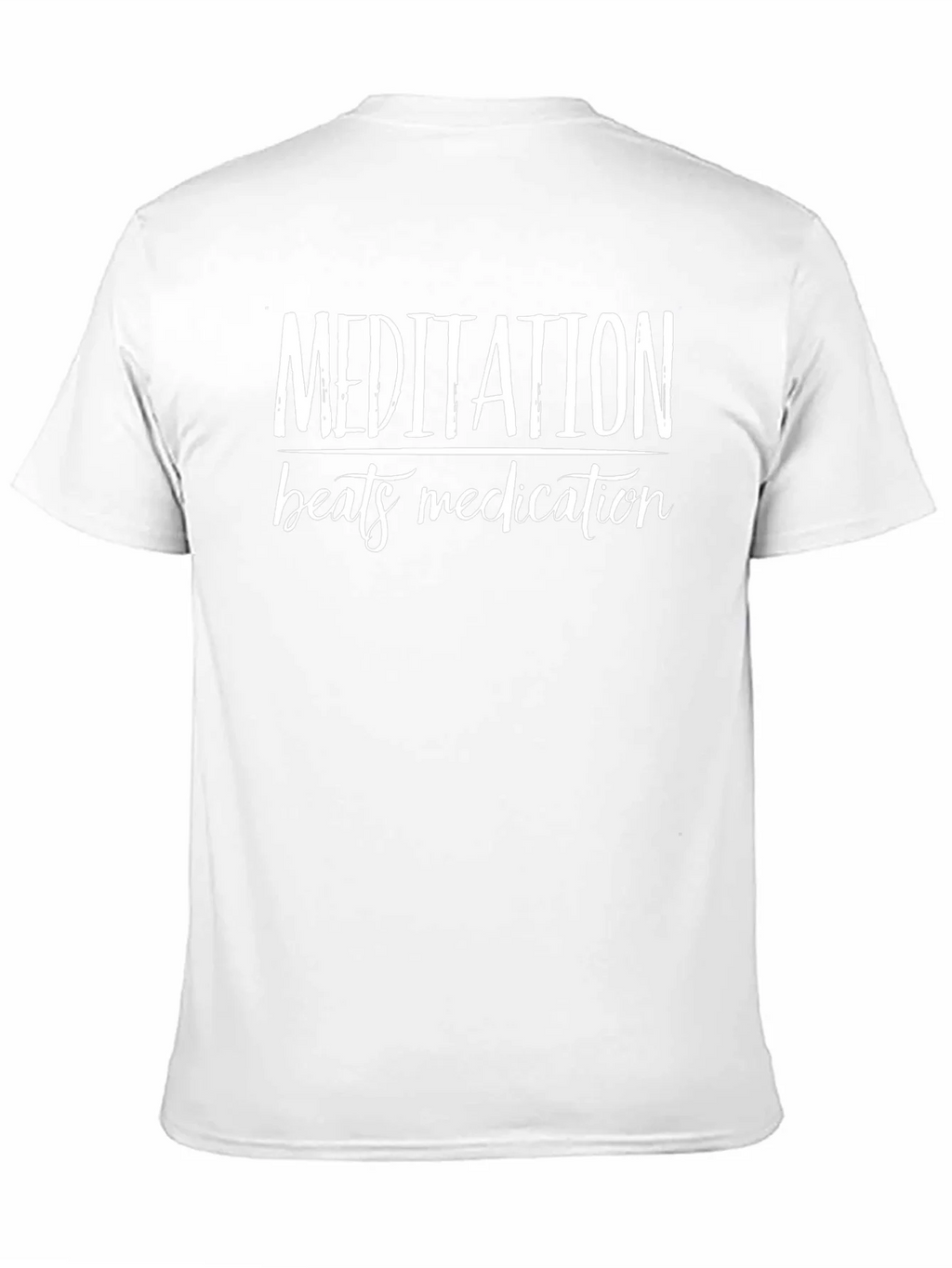 Meditation Beats Medication Black T-Shirt product image 5