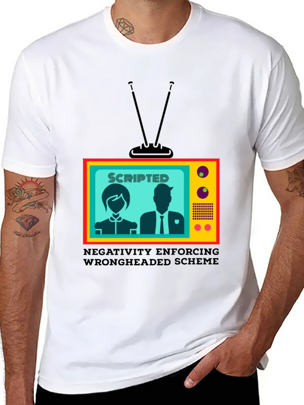 Scripted TV Show T-Shirt - Enforcing Wrongheaded Scheme product image 7