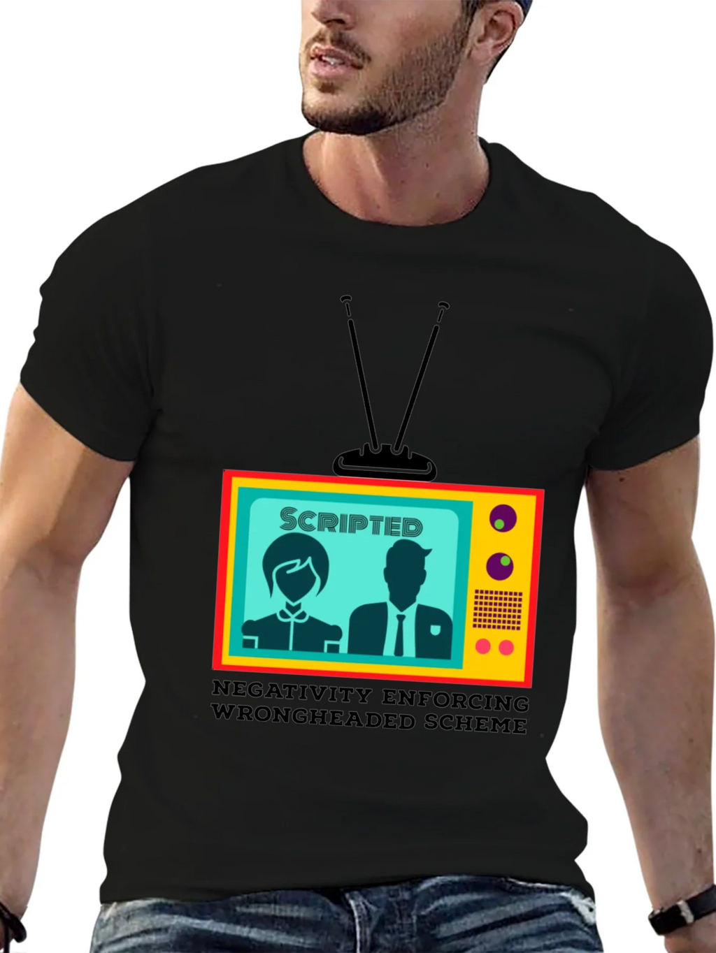 Scripted TV Show T-Shirt - Enforcing Wrongheaded Scheme product image 6