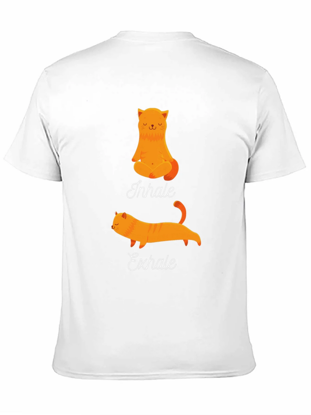 Yoga Cat Inhale Exhale Black T-Shirt product image 4