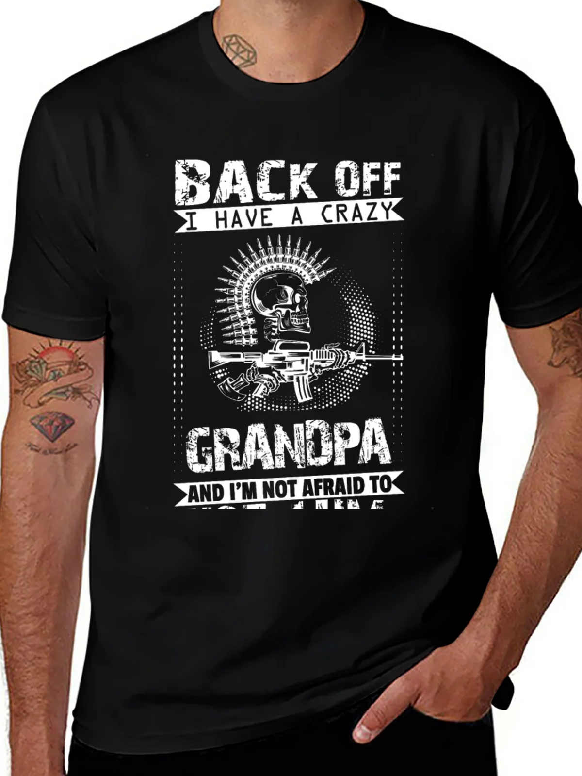 Crazy Grandpa T-Shirt - Black product image 1