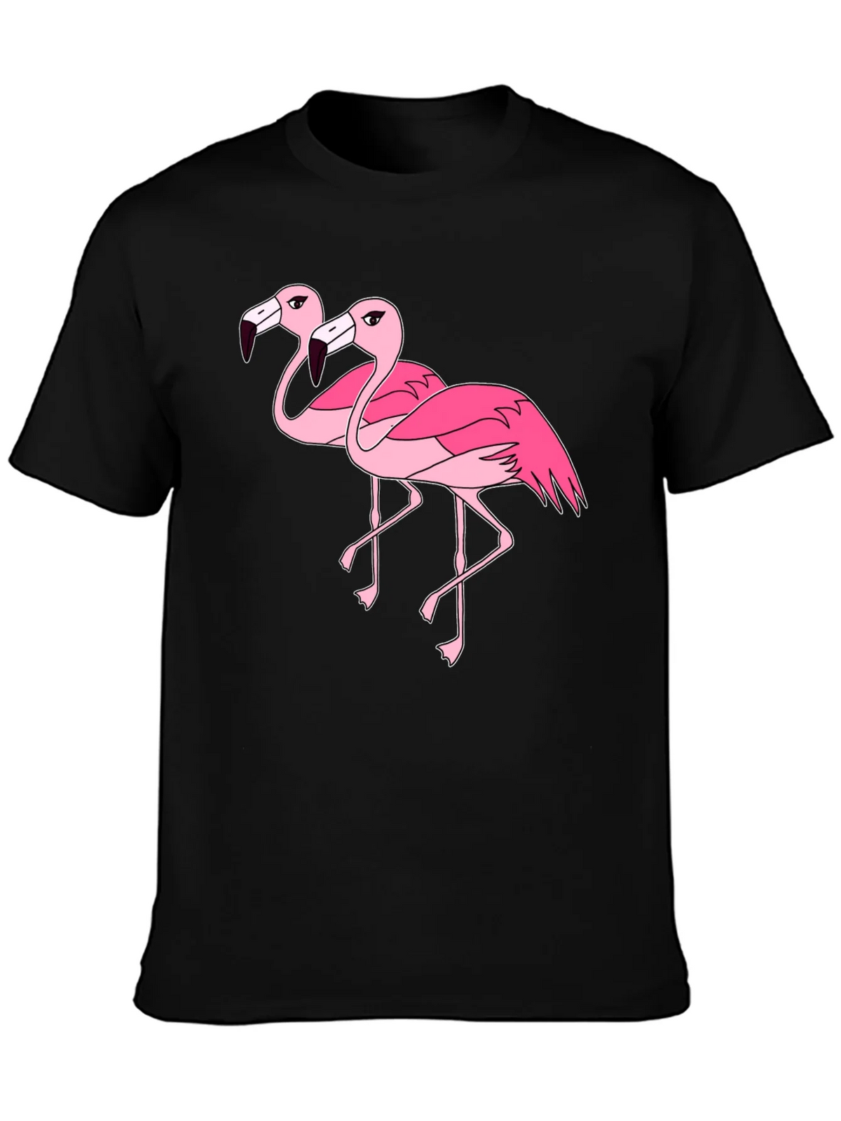 Flamingo Graphic Tee - Black Cotton Shirt product image 1