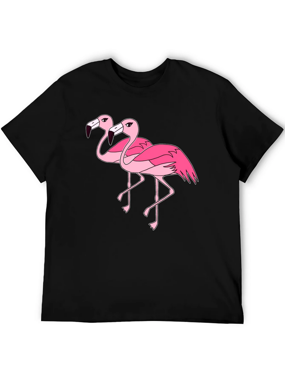 Flamingo Graphic Tee - Black Cotton Shirt product image 3