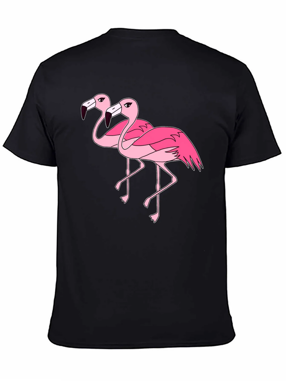 Flamingo Graphic Tee - Black Cotton Shirt product image 2