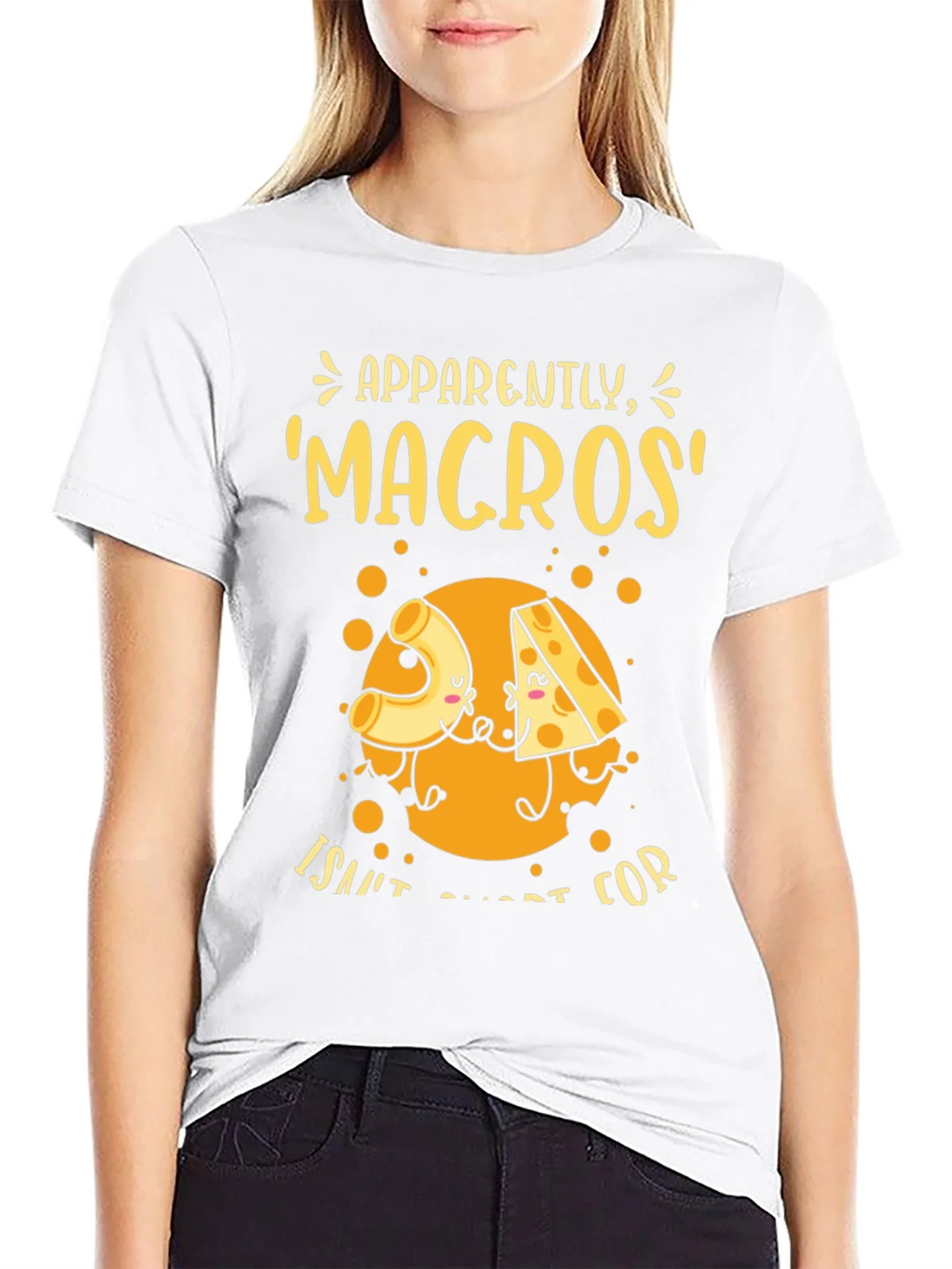 Funny Macros Pasta and Cheese Graphic T-Shirt product image 8