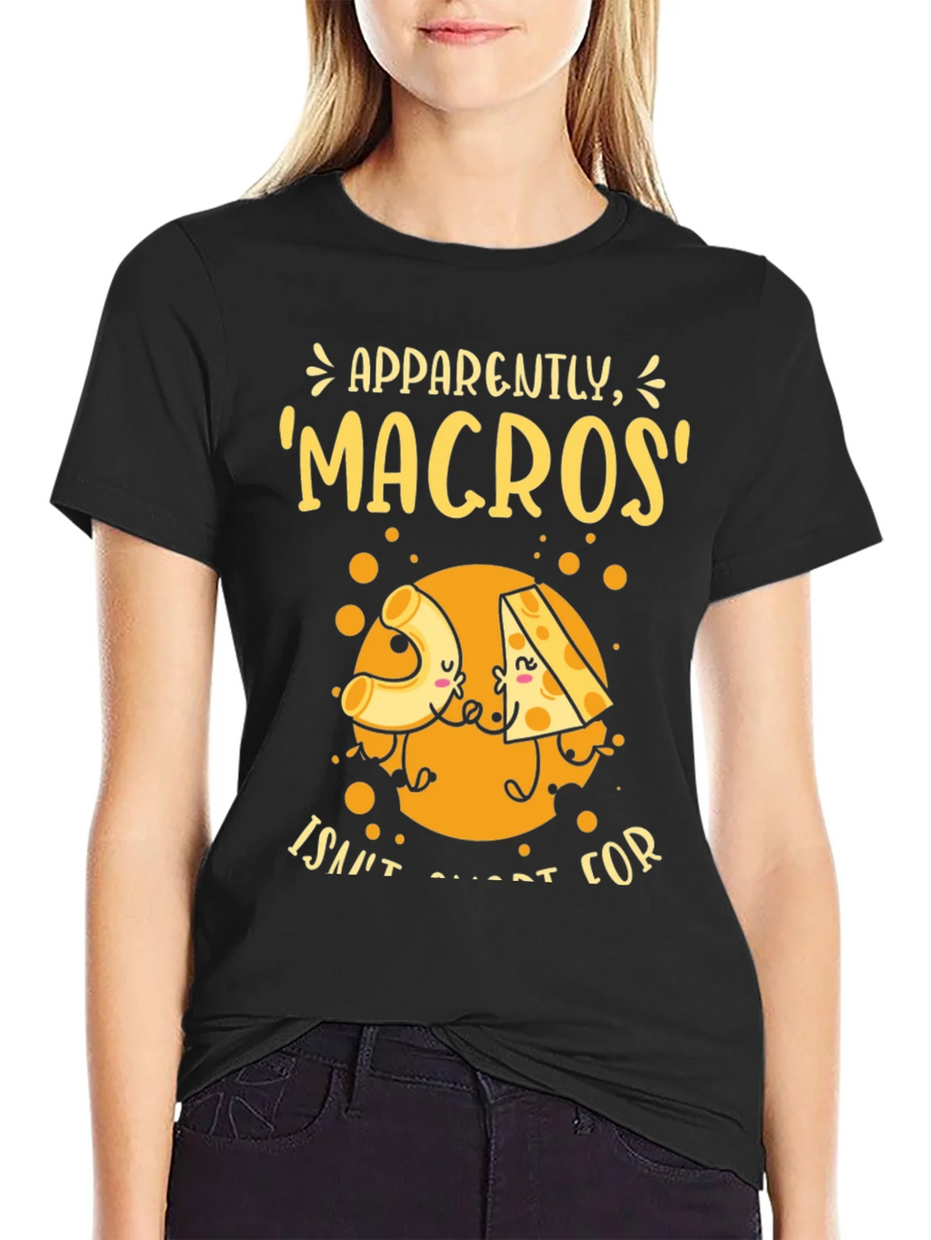 Funny Macros Pasta and Cheese Graphic T-Shirt product image 2