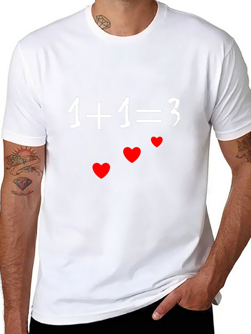 1+1=3 Cute Family Matching T-Shirt product image 1
