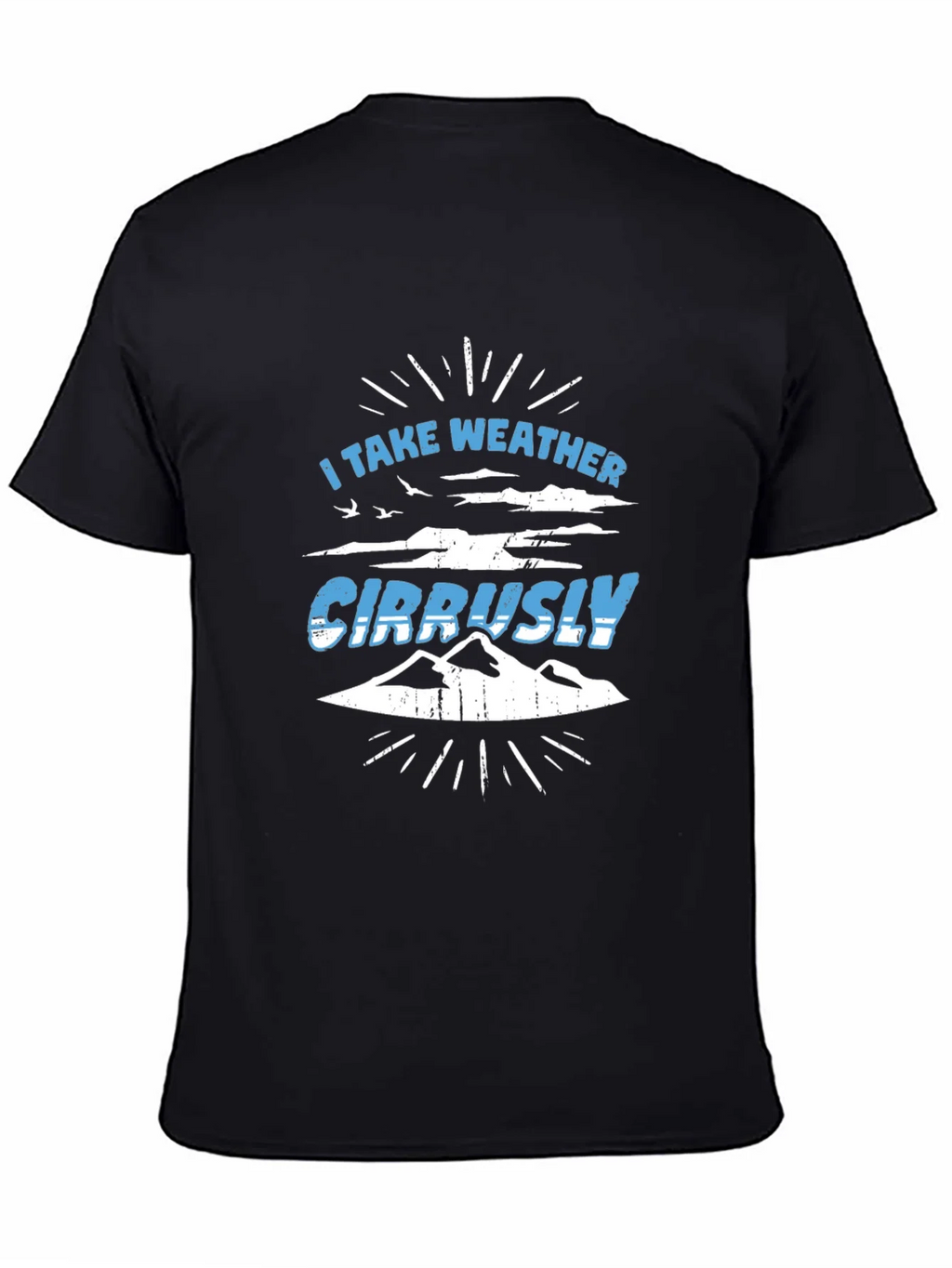 Weather Puns Black T-Shirt - Cirrusly product image 4