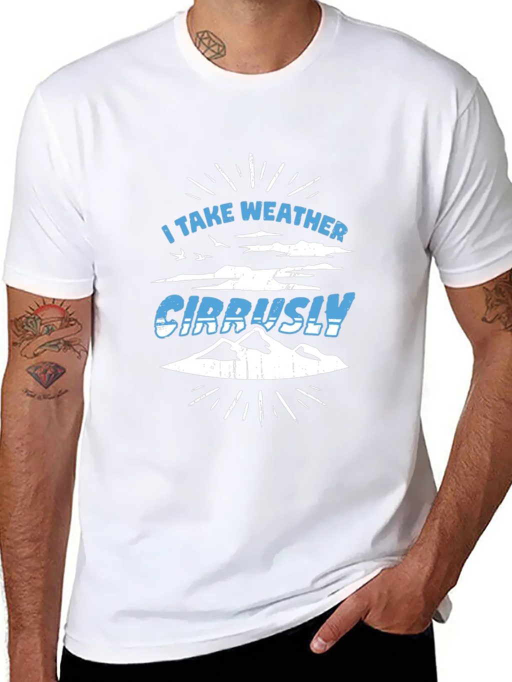 Weather Puns Black T-Shirt - Cirrusly product image 7