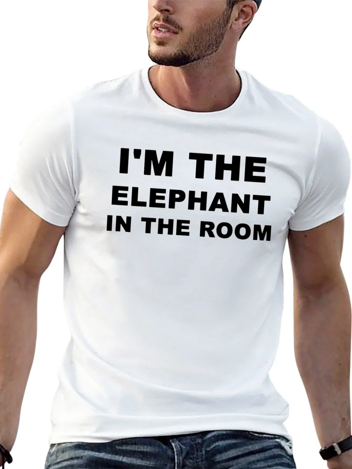 Elephant in the Room Mens Black T-Shirt product image 12