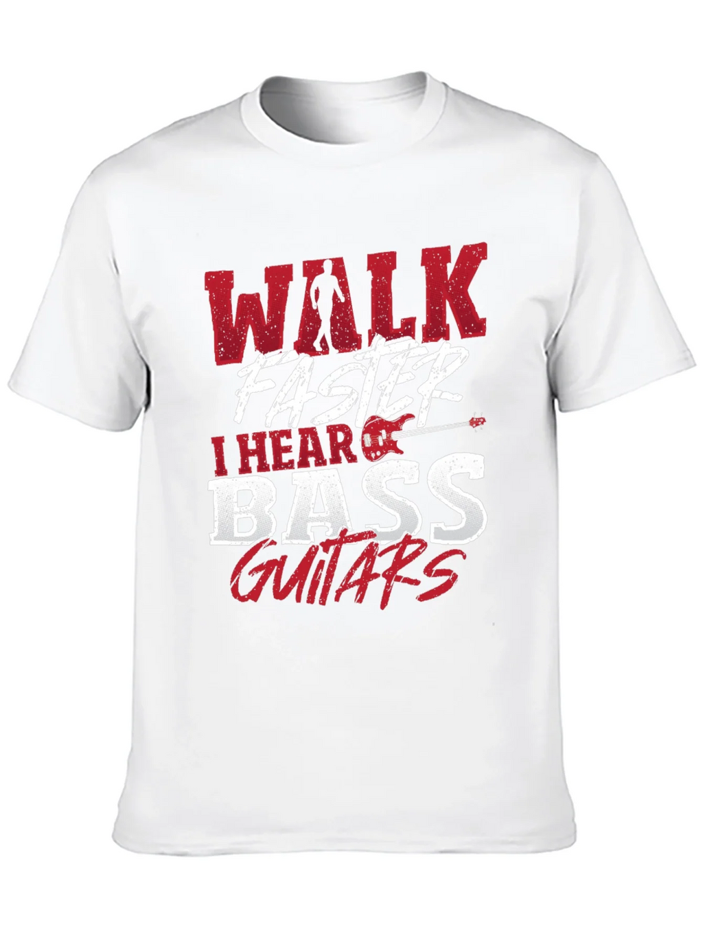 Walk Faster I Hear Bass Guitars Black T-Shirt product image 9