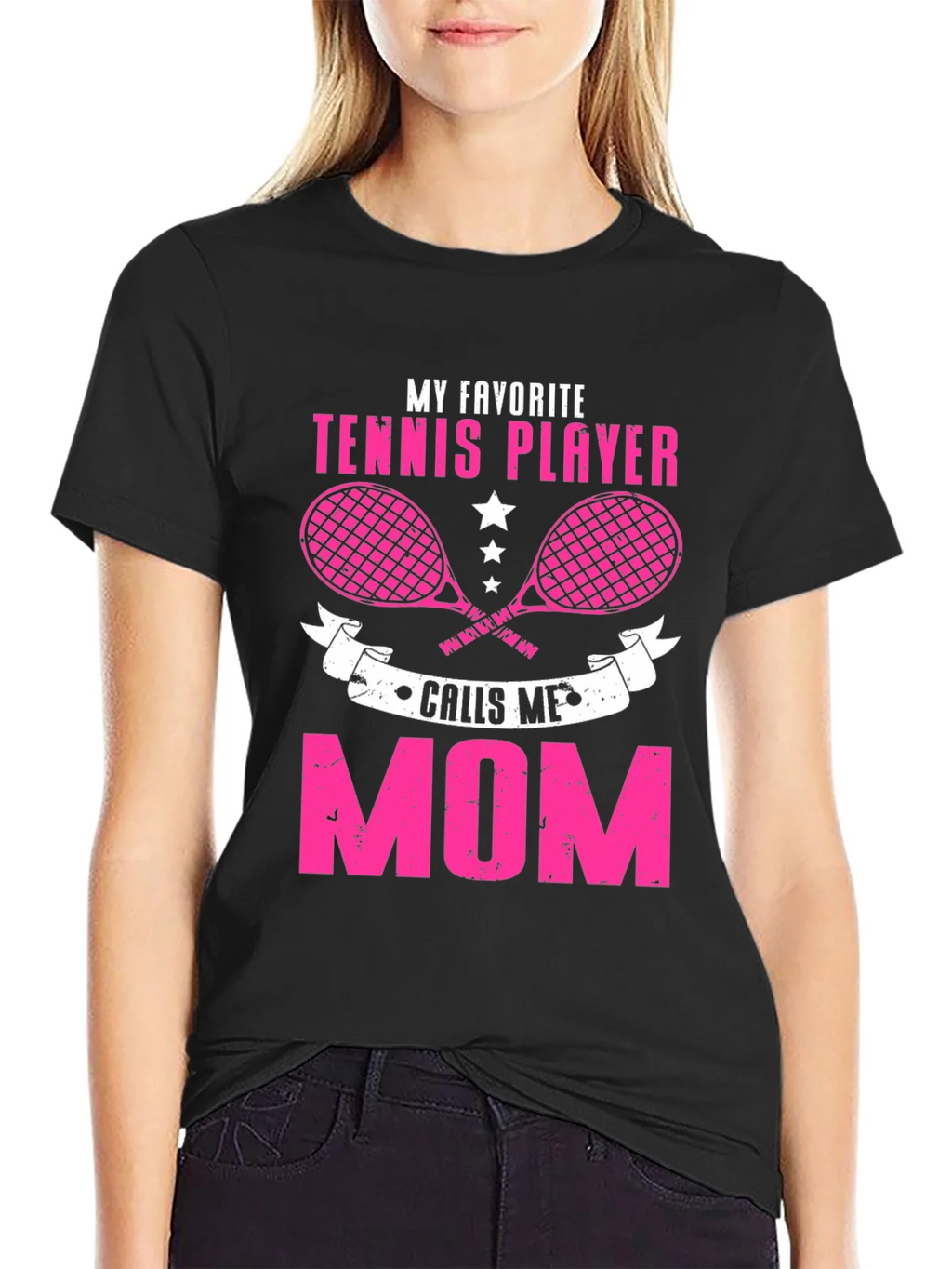 Tennis Mom T-Shirt - My Favorite Player product image 2