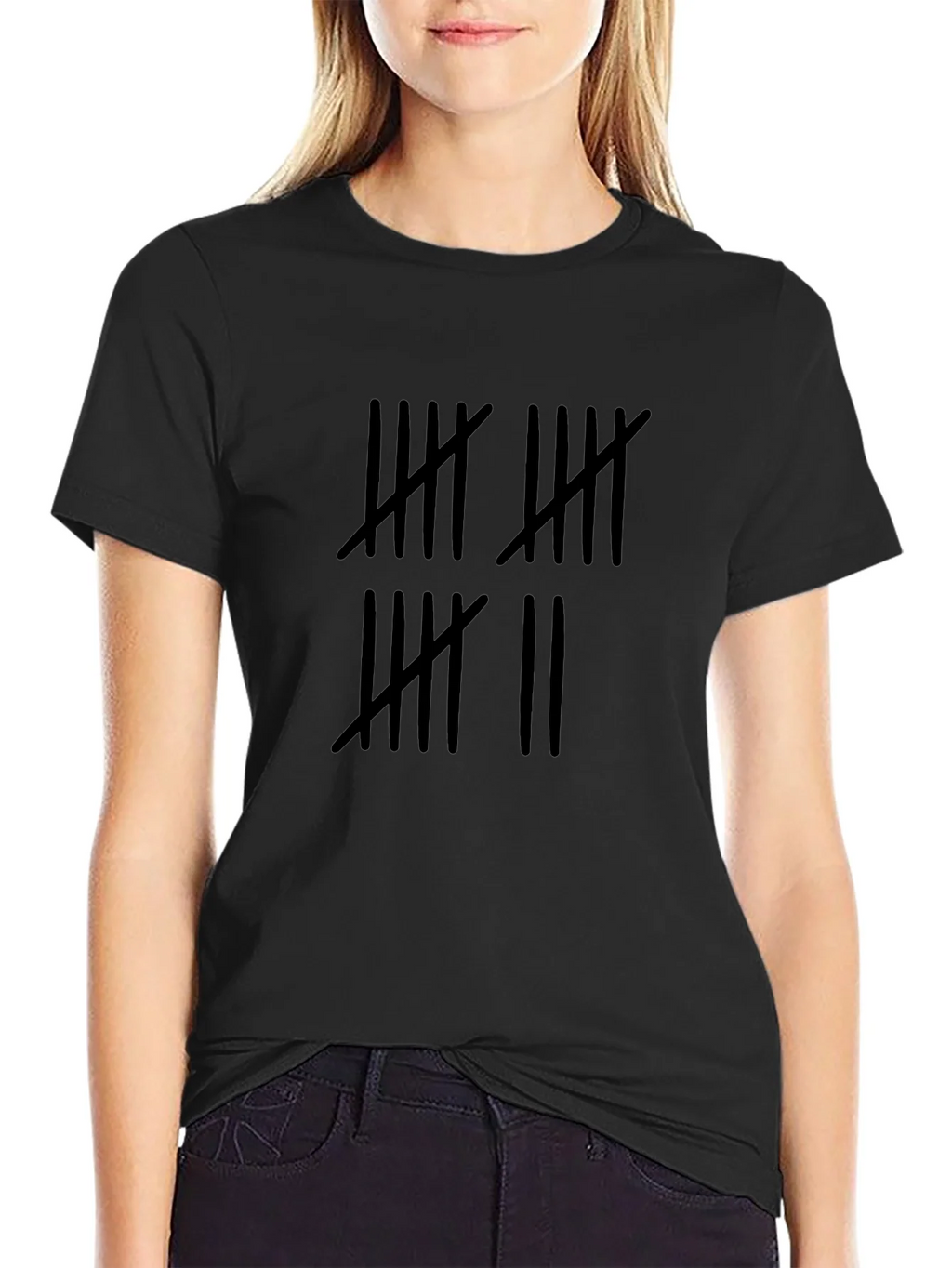 Tally Mark Tee - Count the Days Black Shirt product image 1
