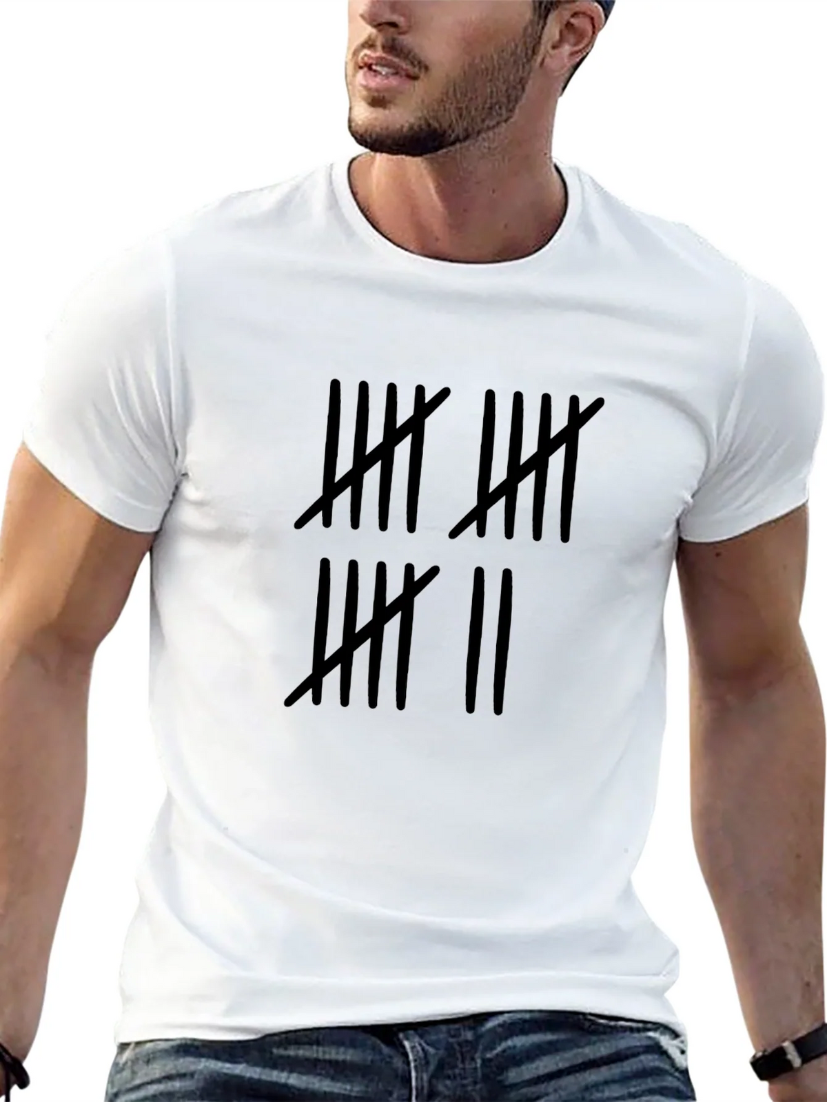 Tally Mark Tee - Count the Days Black Shirt product image 9