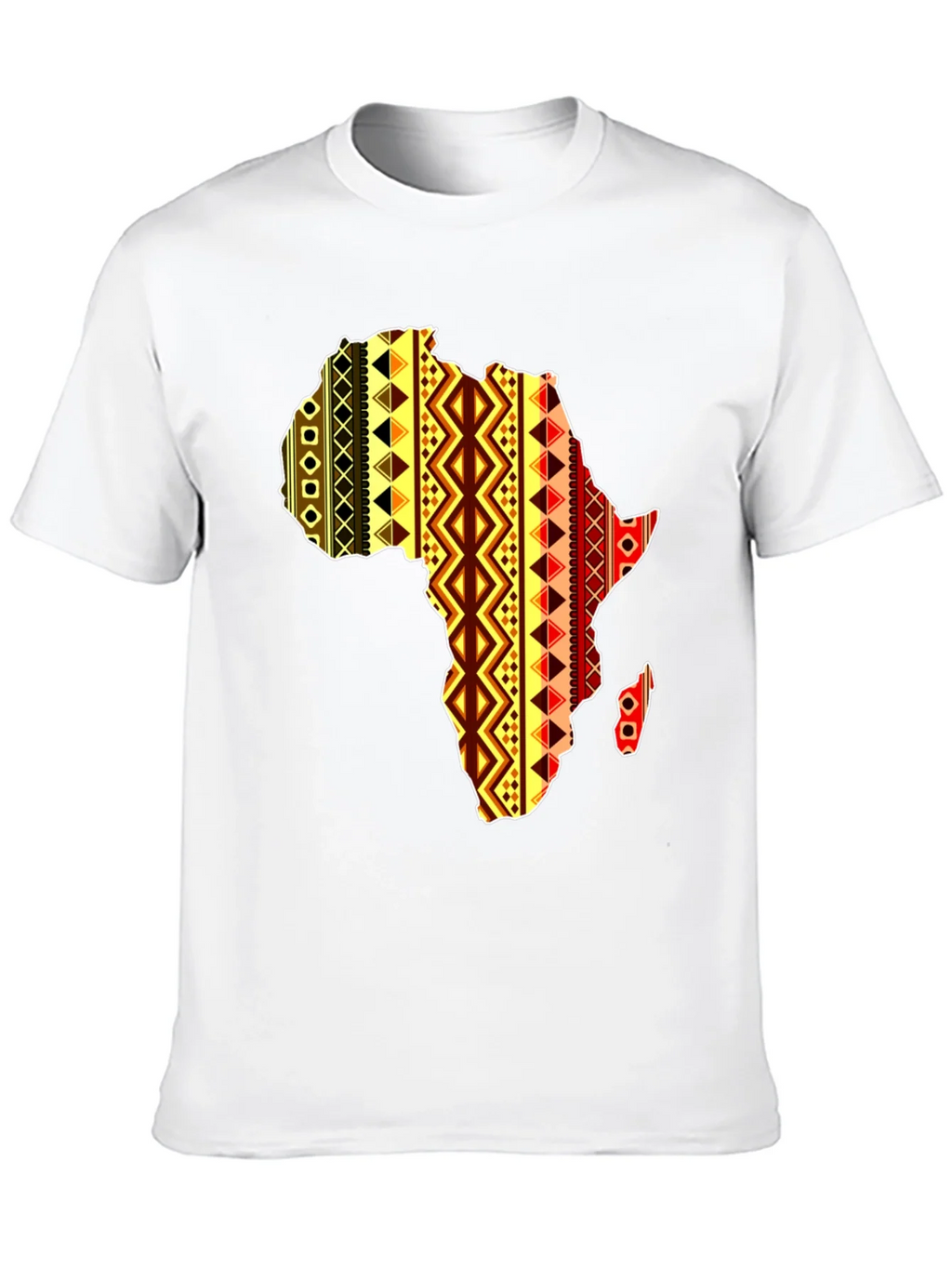 Africa Map Pattern Mens Black T-Shirt product image 2