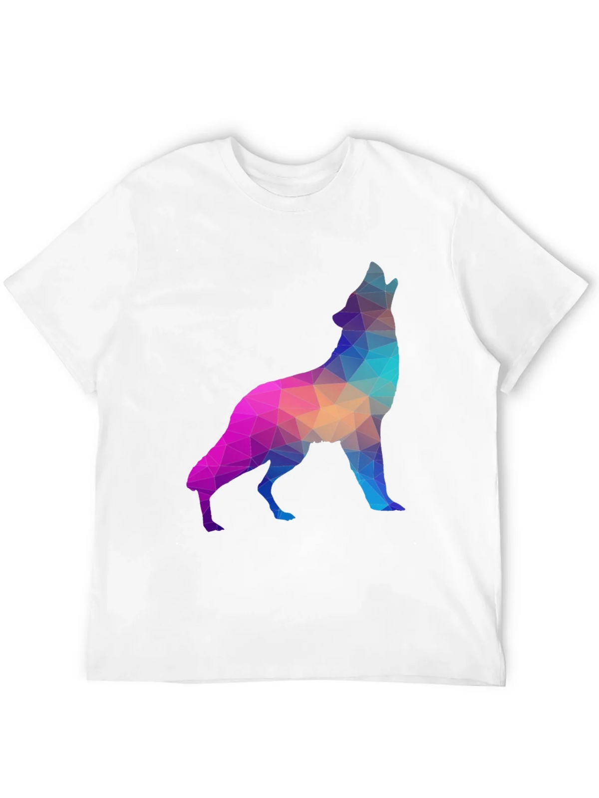Geometric Wolf Graphic Tee - Black T-Shirt product image 9