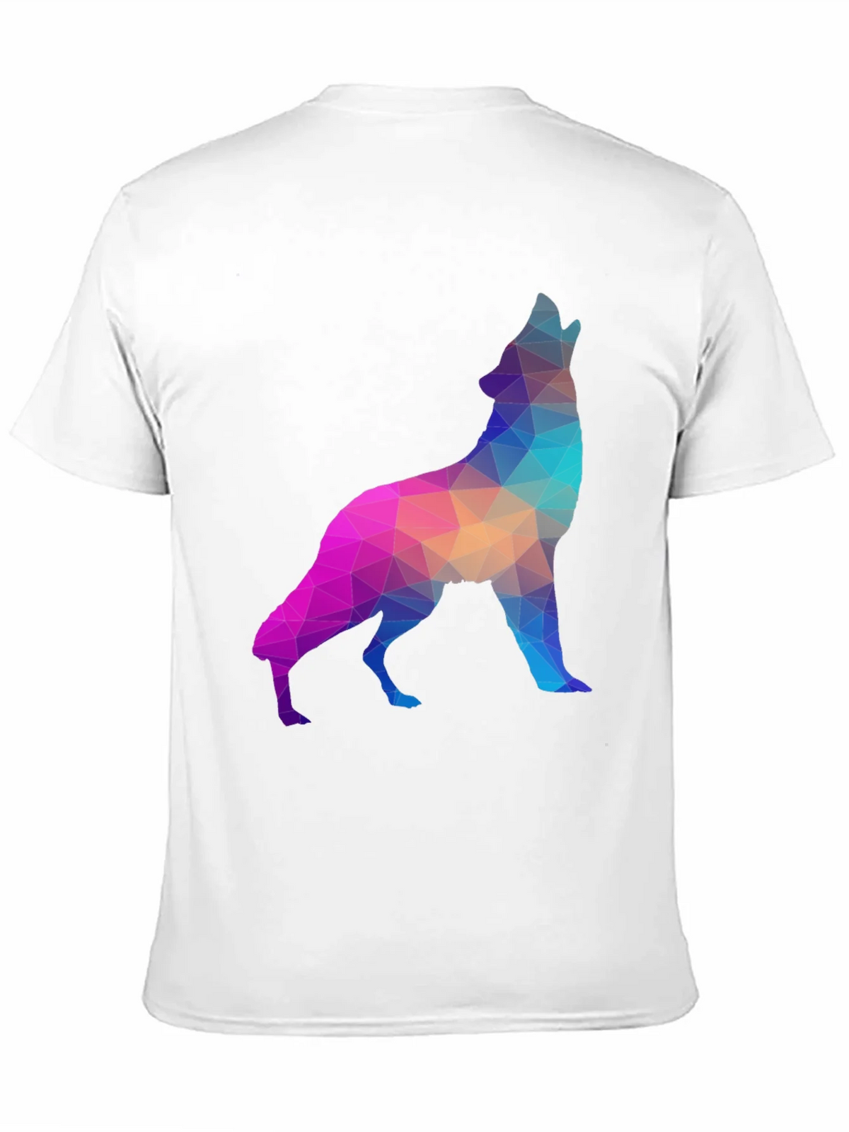 Geometric Wolf Graphic Tee - Black T-Shirt product image 8